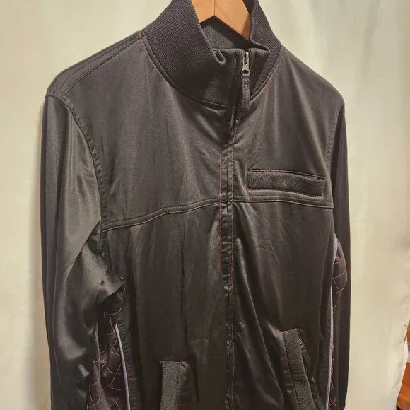 VTG Caffeine New York Men Size XL Black Y2K Light Weight Jacket Caffeine Culture